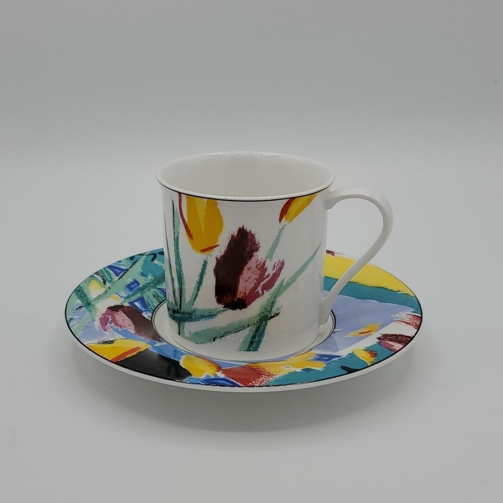 Vintage Mikasa Maxima Spring Bloom Cup and Saucer Set Japan